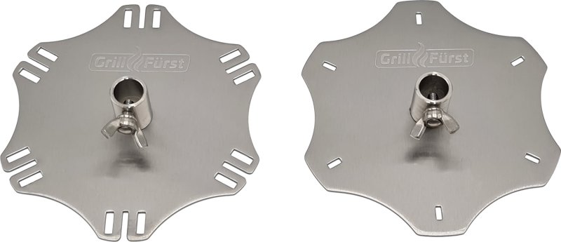 Grillfürst Halter-Set für Drehspieß-Schaschlikset - 2-teilig