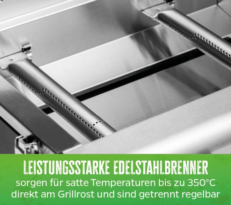 Grillfürst G201E 2-Brenner Gasgrill portabel v2 - Campinggrill / Balkongrill 50mbar