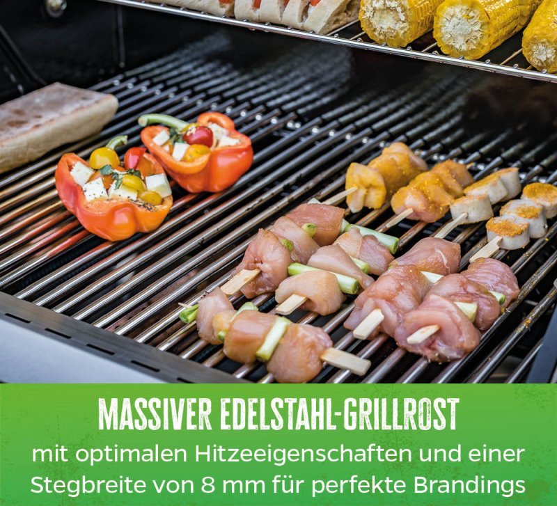 Grillfürst G401E 4-Brenner Einbaugrill mit Edelstahl Rosten