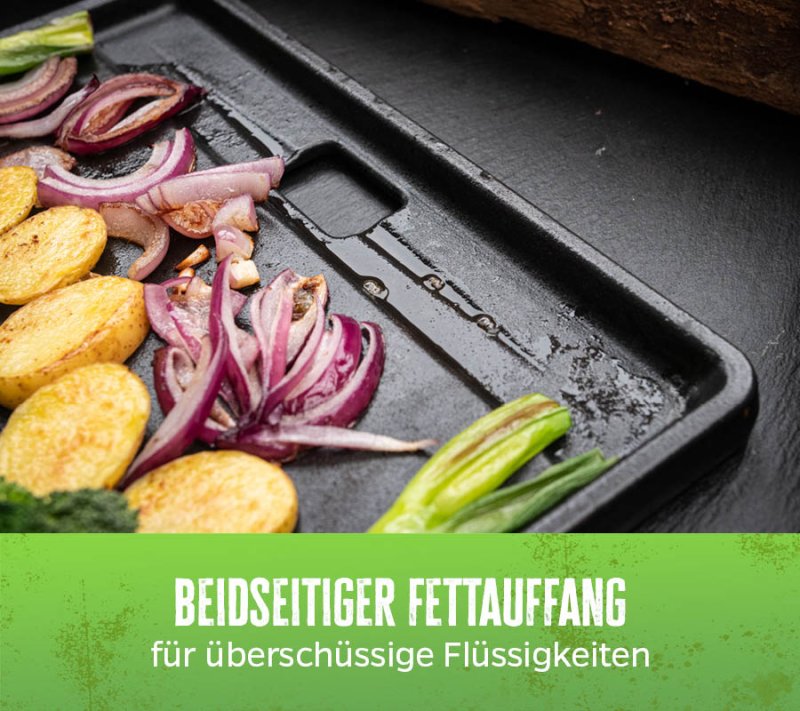 Grillfürst Grillplatte Gusseisen für Triton 2 43,5 x 23,5 cm
