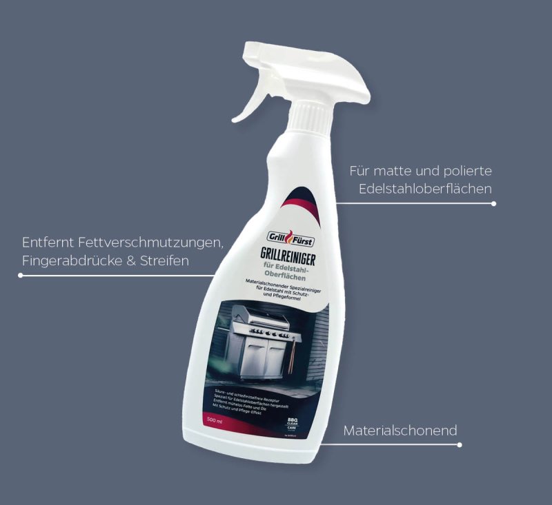 Grillfürst Grillreiniger für Edelstahloberflächen - 500 ml
