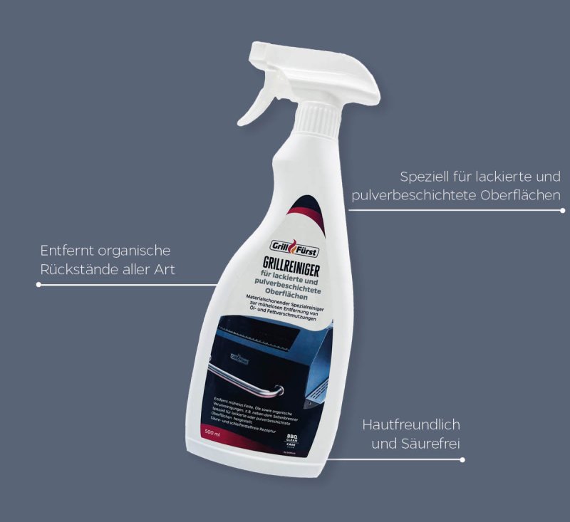 Grillfürst Grillreiniger für lackierte und pulverbeschichtete Oberflächen - 500 ml