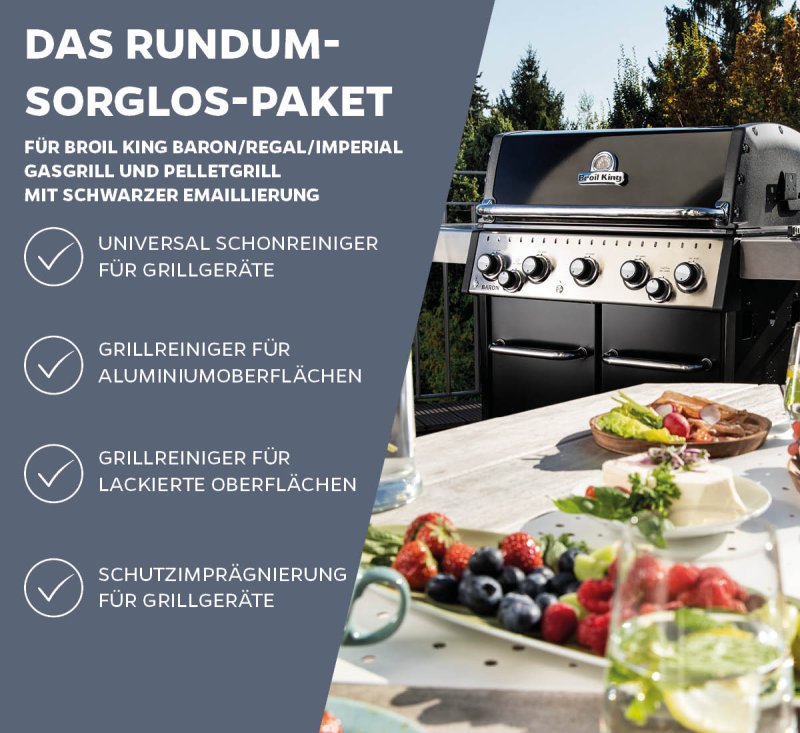 Grillfürst Grillreiniger-Set Broil King Gasgrill und Pelletgrill Baron / Regal / Imperial Black