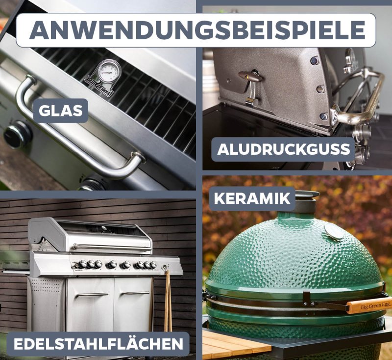 Grillfürst Grillreiniger-Set für Burnhard Fred / Earl - Grillreiniger und Pflege Set für Edelstahlgrills