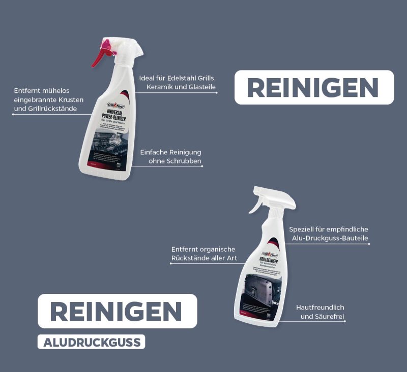 Grillfürst Grillreiniger-Set für Burnhard Fred / Earl - Grillreiniger und Pflege Set für Edelstahlgrills
