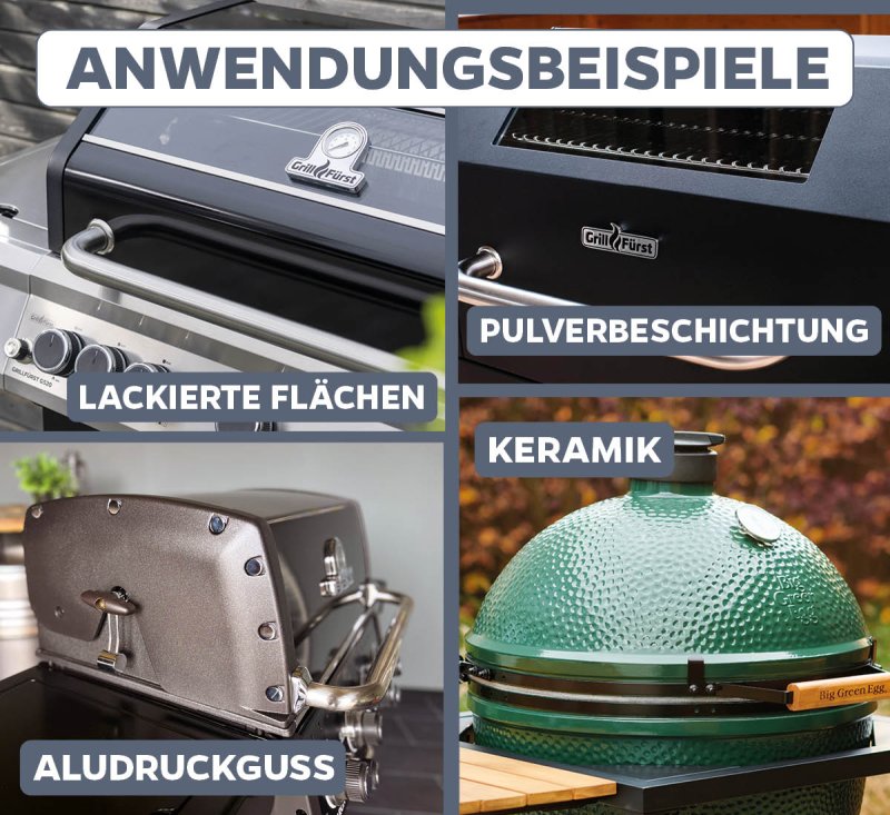 Grillfürst Grillreiniger-Set für Burnhard Fred - Grillreiniger und Pflege Set für emaillierte Grills