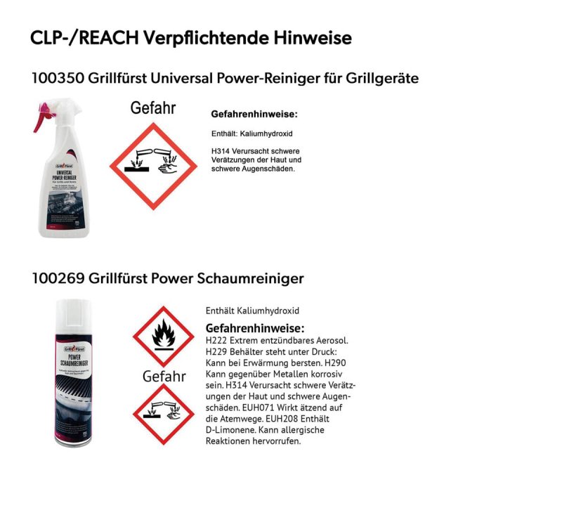 Grillfürst Grillreiniger-Set Grillfürst: G-Serie / S-Serie Edelstahl - Grillreiniger und Pflege Set für Edelstahlgrills