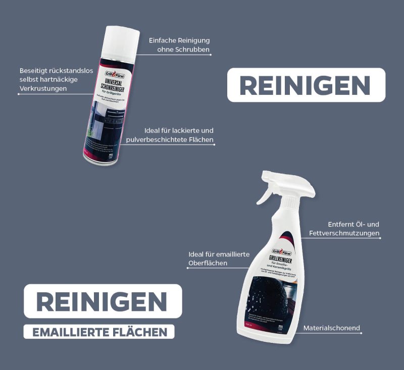 Grillfürst Grillreiniger-Set für Keramikgrills Big Green Egg, Monolith, Kamado Joe, The Bastard, BSTRD.