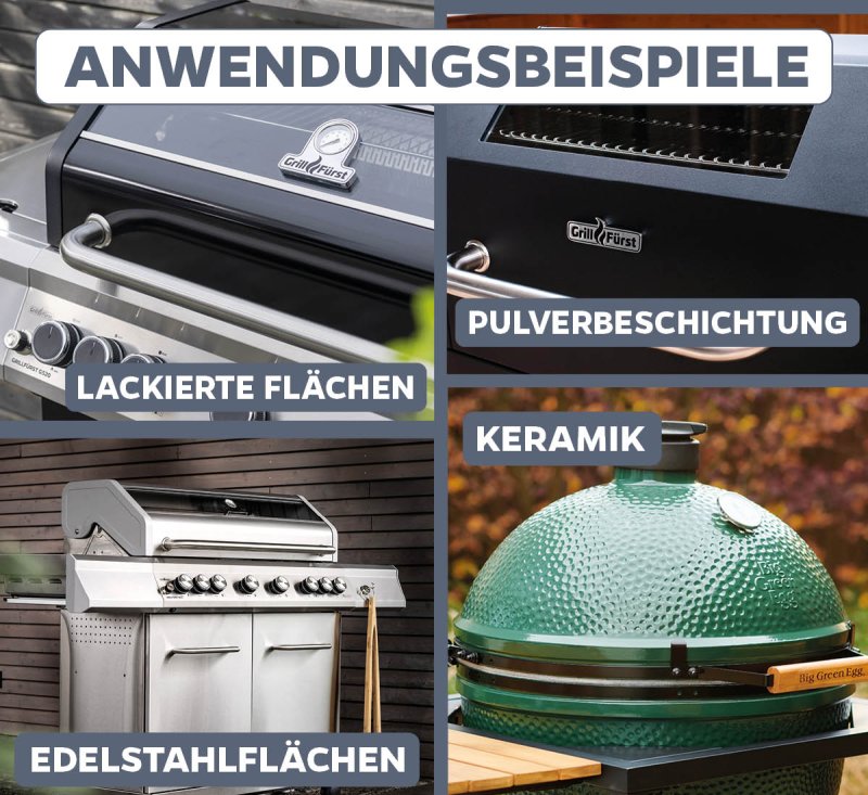 Grillfürst Grillreiniger-Set für Keramikgrills Big Green Egg, Monolith, Kamado Joe, The Bastard, BSTRD.