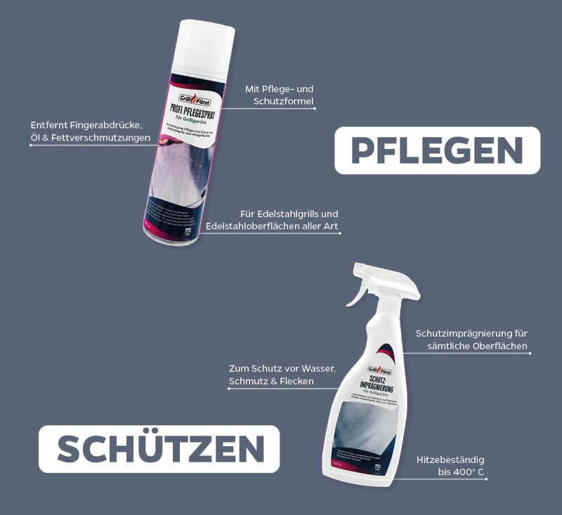 Grillfürst Grillreiniger-Set Napoleon: Prestige / Pro / Rogue - Grillreiniger und Pflege Set für Edelstahlgrills