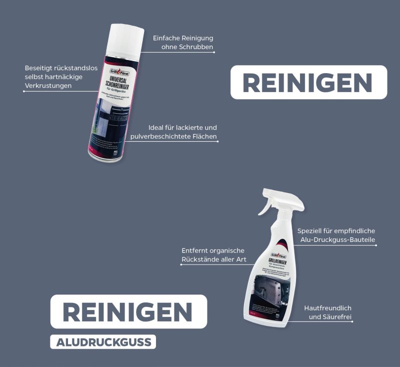 Grillfürst Grillreiniger-Set für Outdoorchef HEAT Grillstationen - Grillreiniger und Pflege Set