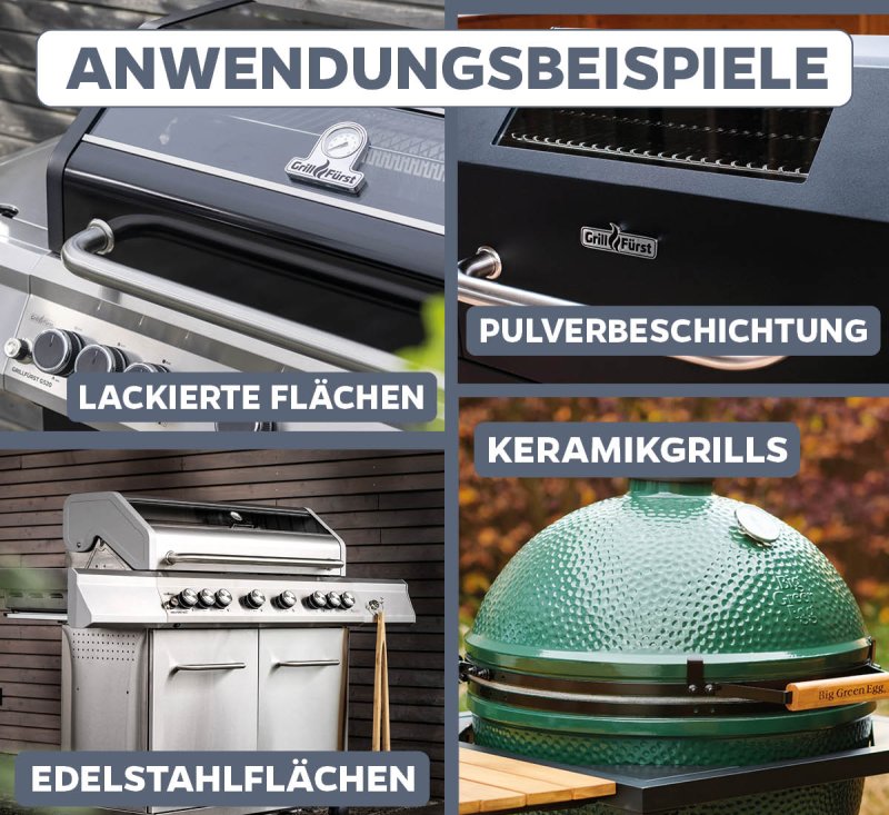 Grillfürst Grillreiniger-Set für Weber Spirit - Grillreiniger und Pflege Set für emaillierte Grills