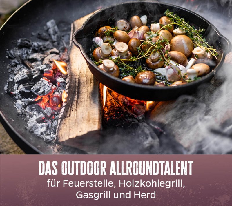 Grillfürst Gusseisenpfanne mit 2 Griffen Ø 40 cm