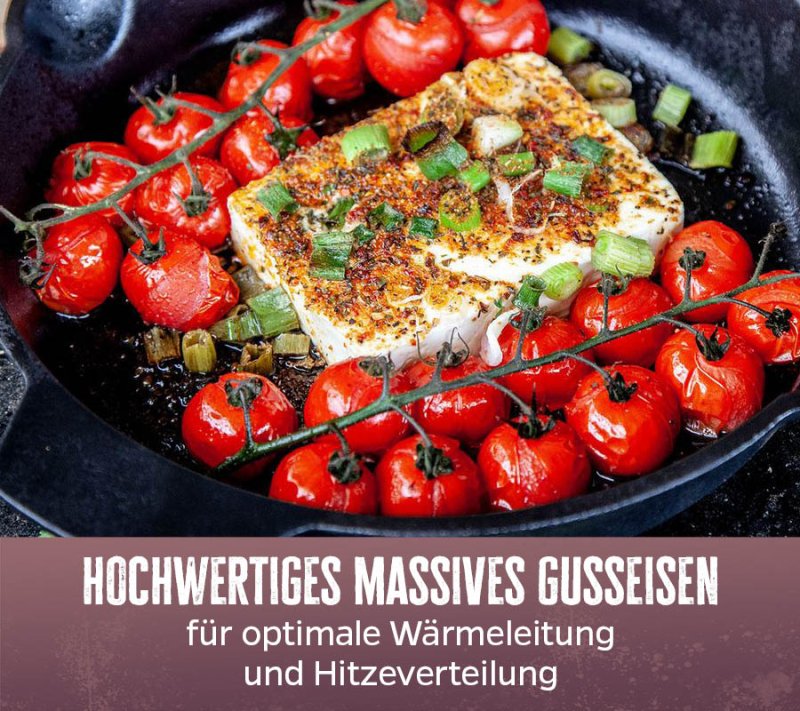 Grillfürst Gusseisenpfanne mit Stielgriff Ø 20 cm