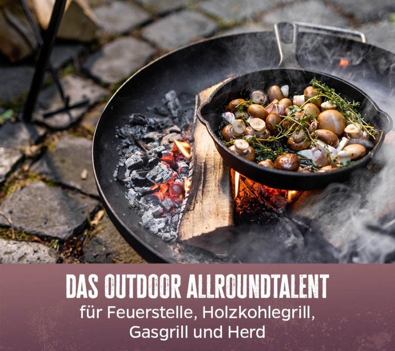 Grillfürst Gusseisenpfanne mit Stielgriff Ø 25 cm