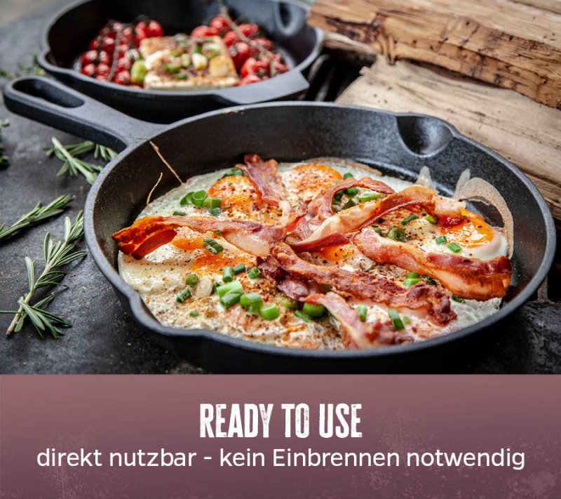 Grillfürst Gusseisenpfanne mit Stielgriff Ø 30 cm