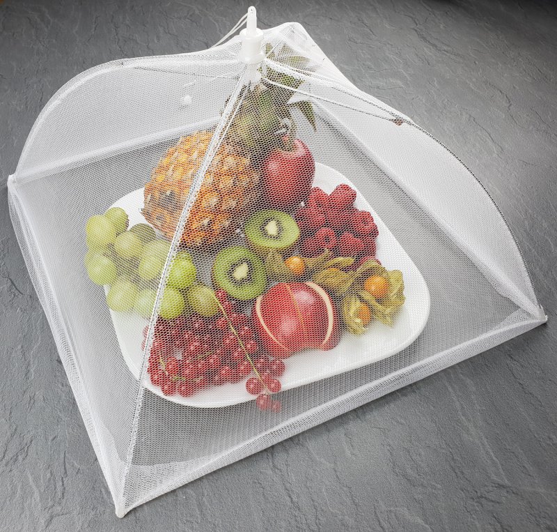 Grillfürst Lebensmittelschirm / Fliegenschutz / Insektenschutz für Lebensmittel, klappbar