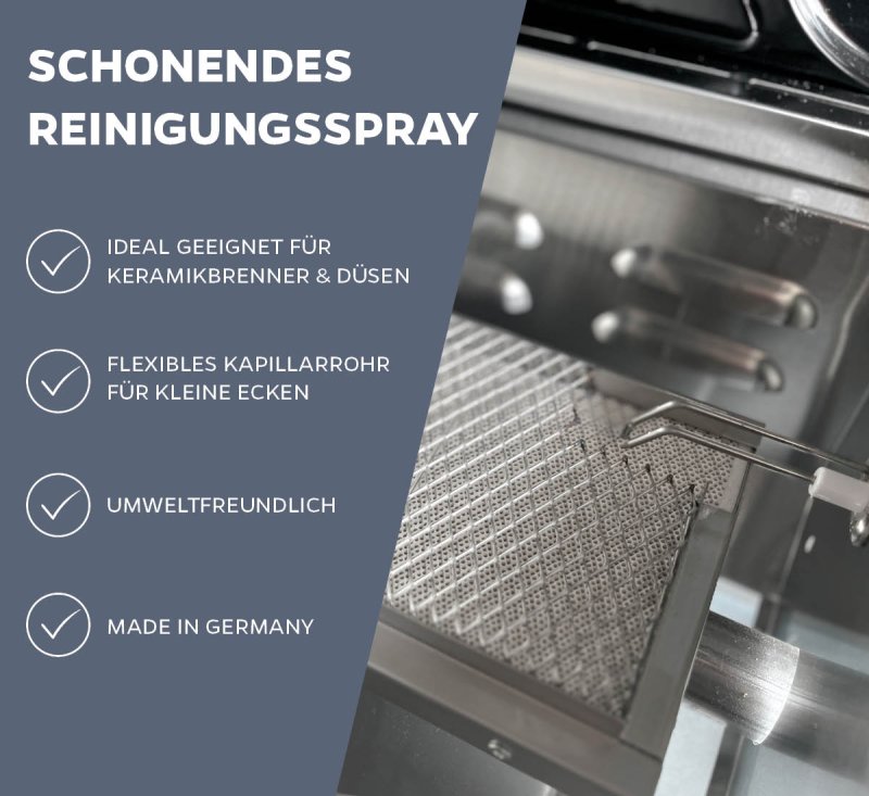 Grillfürst Keramikbrenner-Reiniger - 400 ml - ideal für Sizzle Zone, Blazing Zone, Prime Zone, Turbo Zone, Hochtemperaturbrenner und alle Infrarotbrenner