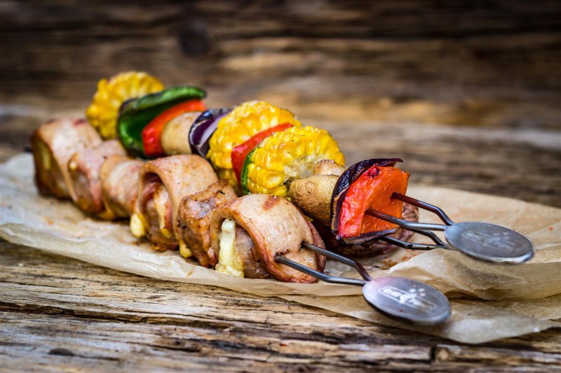 Grillfürst Edelstahl Grillspieße 35 cm - 4er Set