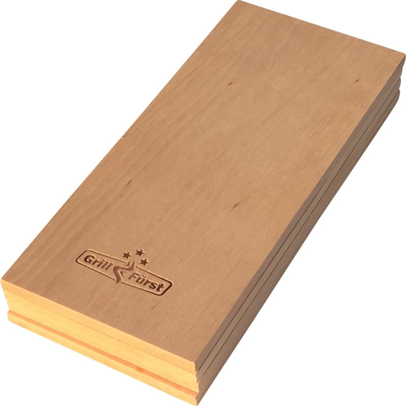 Grillfürst Räucherbretter Erle 29 x 13 x 1cm 4er Set