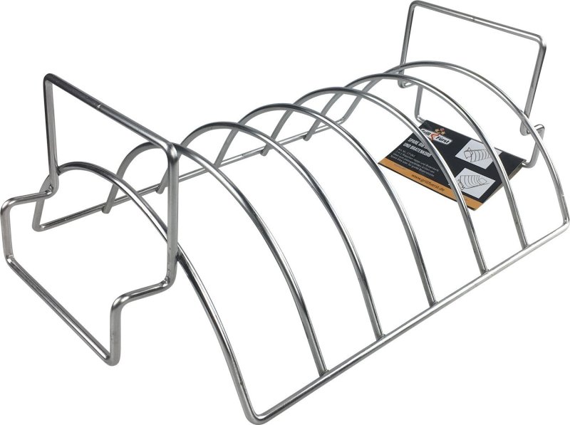 Grillfürst 2in1 Rippchenhalter und Bratenkorb Edelstahl