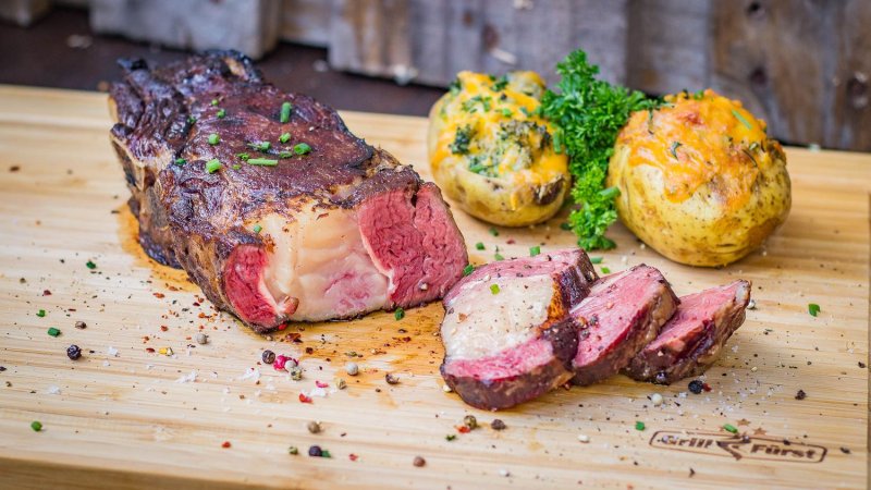 Grillfürst Bambus Schneidebrett klein 39 x 26 cm