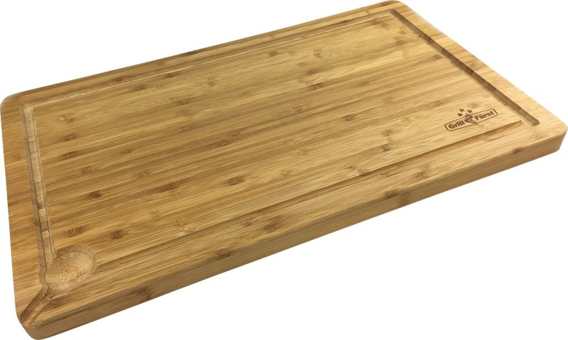 Grillfürst Bambus Schneidebrett groß 50 x 30 cm Bambus