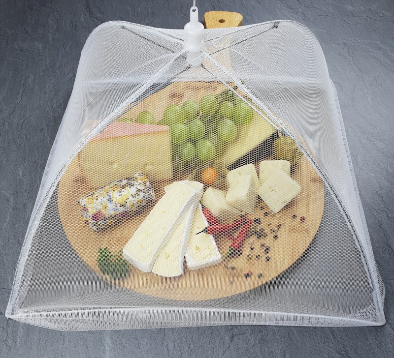 Grillfürst Lebensmittelschirm / Fliegenschutz / Insektenschutz für Lebensmittel, klappbar