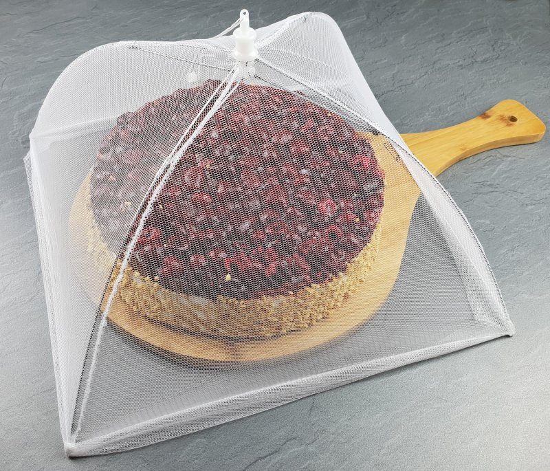 Grillfürst Lebensmittelschirm / Fliegenschutz / Insektenschutz für Lebensmittel, klappbar