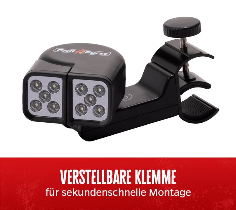 Grillfürst Universal LED Grilllampe / Grilllicht / Grifflicht - Retoure