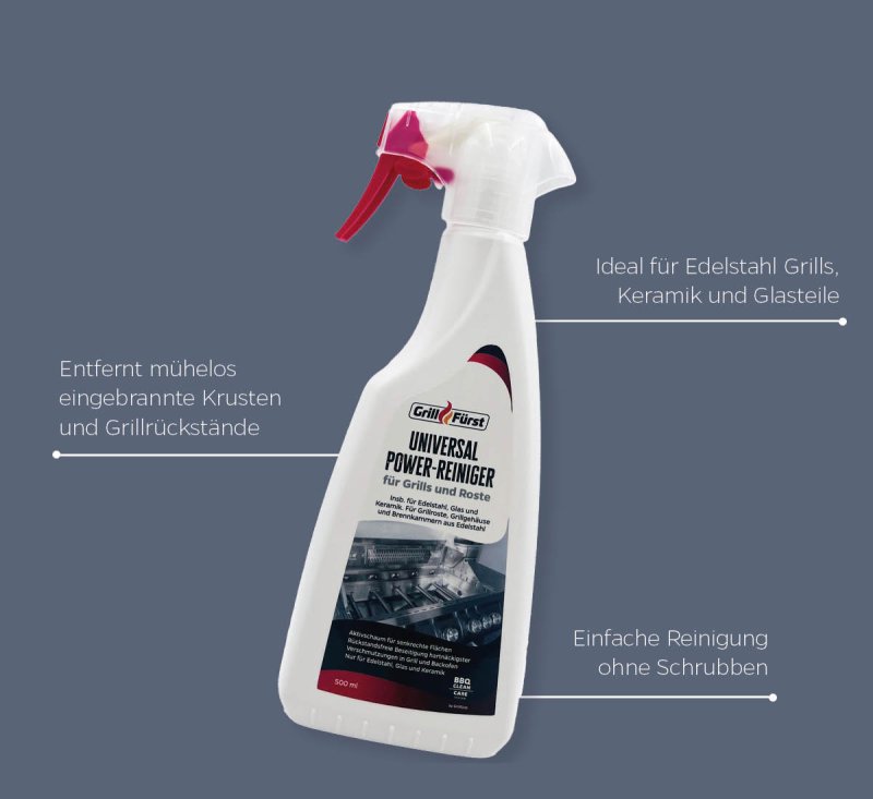Grillfürst Universal Power-Reiniger für Grillgeräte - 500 ml - Aktiv-Schaumreiniger