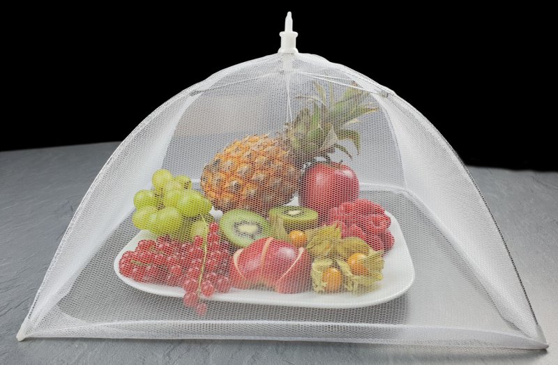 Grillfürst Lebensmittelschirm / Fliegenschutz / Insektenschutz für Lebensmittel, klappbar