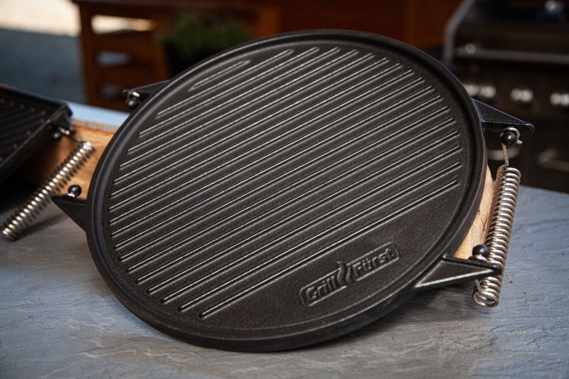 Grillfürst Universal Grillplatte rund / Wendeplatte aus Gusseisen Ø 35 cm - Retoure