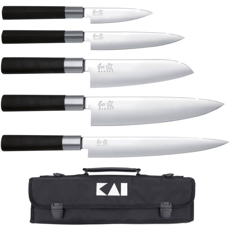KAI Wasabi Black Messertasche 1 mit 5 Messern