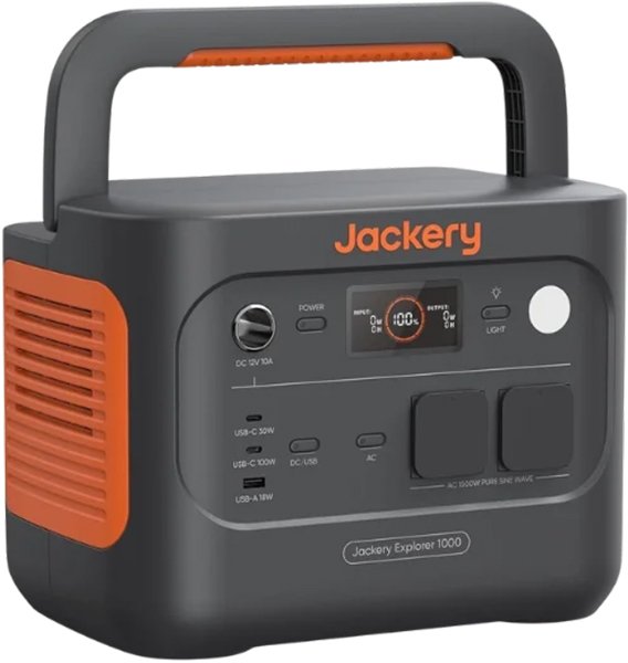 Moesta Pelletgrill Sheriff 2.0 - inkl. PaperBlank Ablagebrett grau, Jackery tragbare Powerstation Explorer 1000 & Pellets