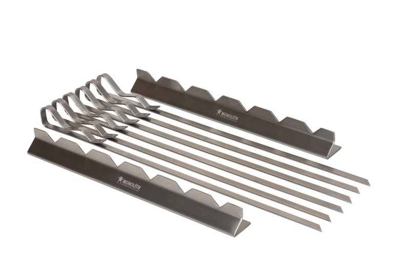Monolith Grillspieße 43 cm und Spießhalter Edelstahl