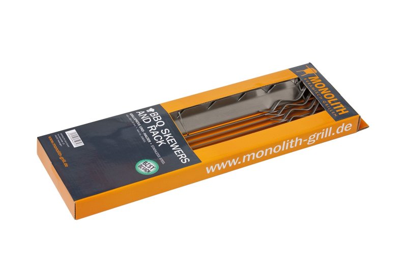 Monolith Grillspieße 43 cm und Spießhalter Edelstahl
