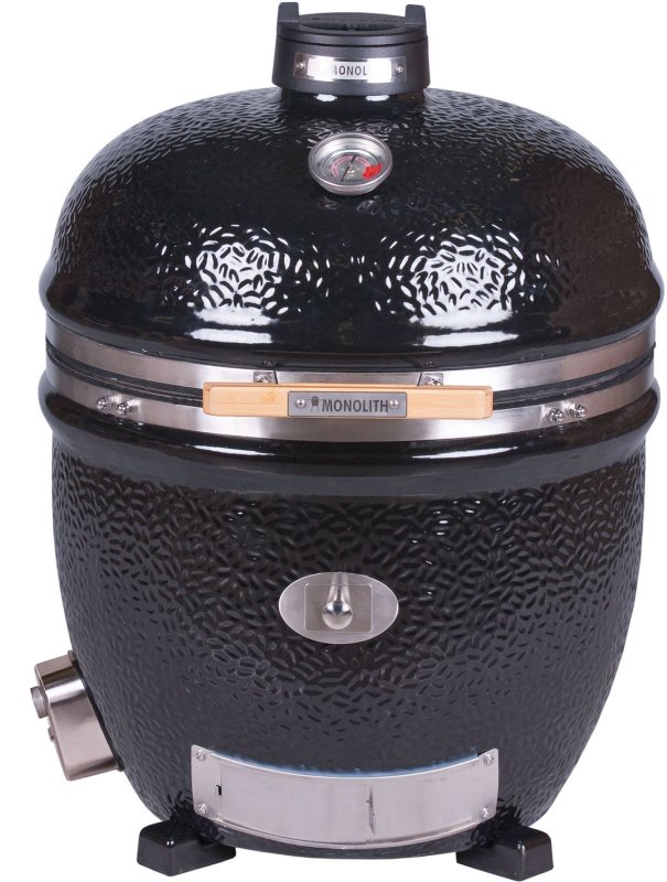 Monolith Grill LeCHEF BBQ GURU - PRO-Serie 2.0 Schwarz - OHNE Gestell und Seitentischen