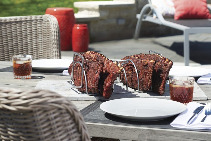 Napoleon 3 in 1 Bratenkorb / Geflügelhalter / Spareribs Halter