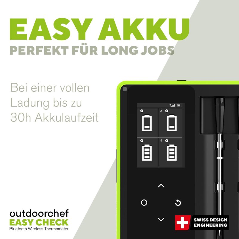 Outdoorchef Easy Check Thermometer Quadro - Wireless Bluetooth Grillthermometer - Retoure