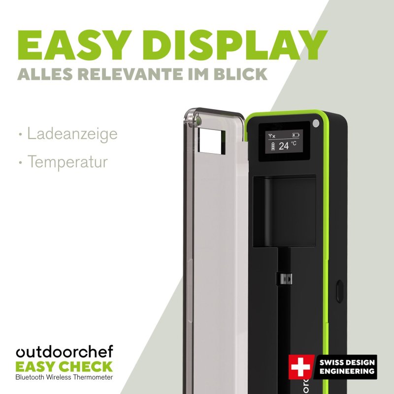 Outdoorchef Easy Check Thermometer Single - Wireless Bluetooth Grillthermometer - Retoure