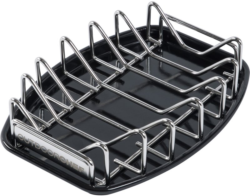 Outdoorchef Fleisch Deluxe Set: Universal-Rack und Rippchenhalter + Marinierpinsel