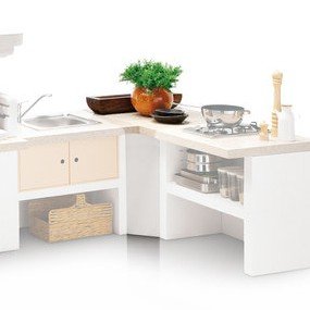 Palazzetti Outdoor Küche: Modul Ecke - Marmotech Granitoptik rot