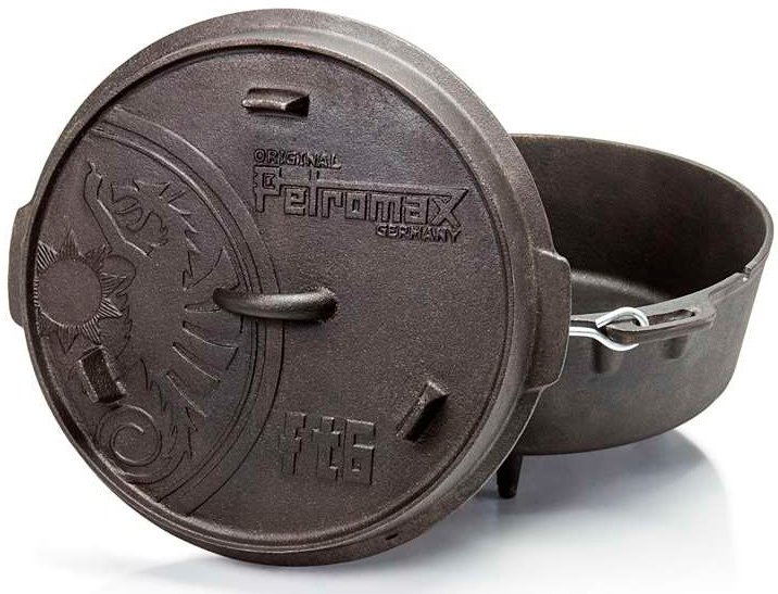 Petromax ft6 Feuertopf Dutch Oven 5,5 l - mit Füssen - X-DEAL inkl. Deckelheber, Pflegepaste und Kochlöffel