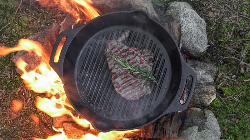Petromax Grillpfanne Gusseisen gp30h mit zwei Henkeln
