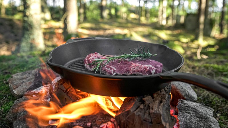 Petromax Grillpfanne Gusseisen gp30 mit Stiel