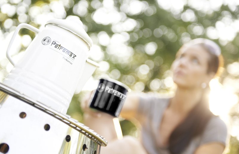 Petromax Tee- und Kaffee-Perkolator / weiß emailliert (1,3 Liter)