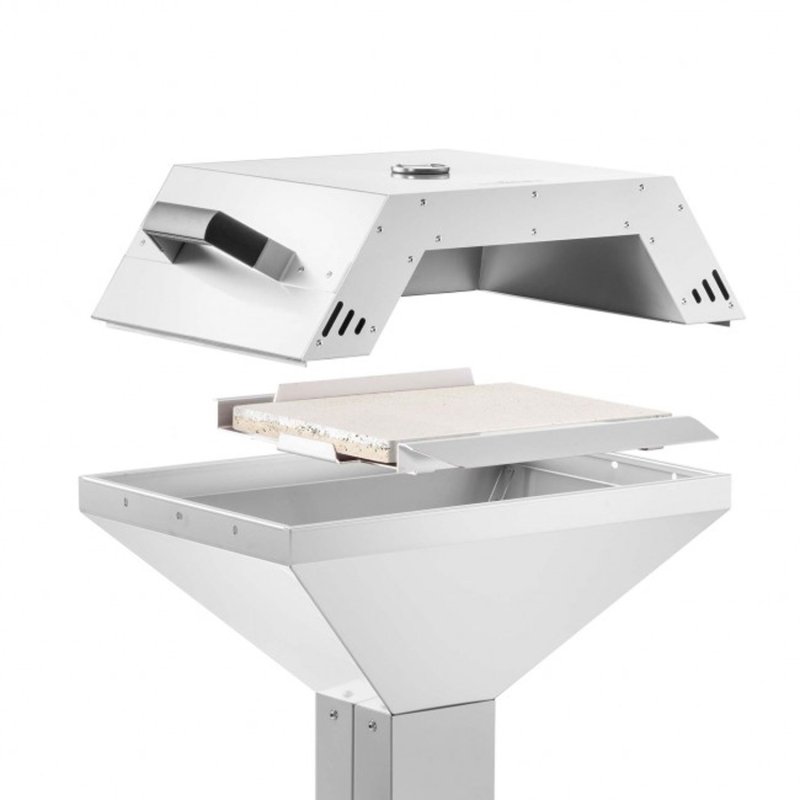 Thüros Pizzaaufsatz / Pizzahaube inkl. Pizzastein und Halter für Thüros T4