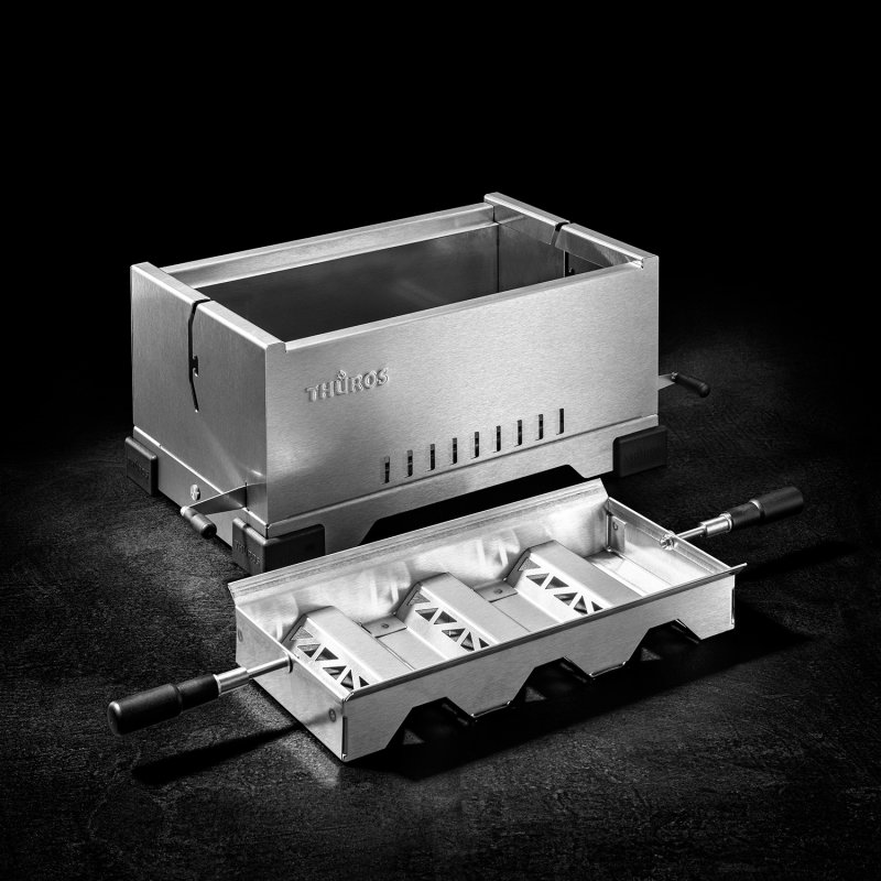 Thüros PRO1 - modularer Holzkohle Tischgrill mit Edelstahlrost