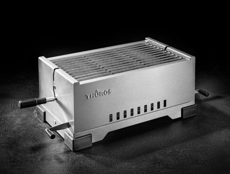 Thüros PRO1 - modularer Holzkohle Tischgrill mit Edelstahlrost